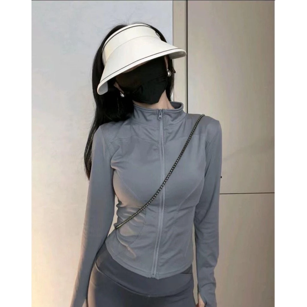 UM  M-3XLเสื้อกัน uv UPF50+ กระชับหุ่น เสื้อแขนยาวเข้ารูป Sport ผ้าเรยอน กันแดด สำหรับผู้หญิง uv(40-70KG) thumbnail 10