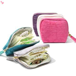 เครื่องประดับออแกไนเซอร์กระเป๋าที่มีพู่ซิป5ช่องถุงเก็บแบบพกพ…