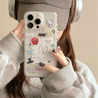 โปร่งใส จัดส่งจากประเทศไทย น่ารักกระต่าย for iPhone เคสไอโฟน 11 12 13 14 15 16 PLUS PRO MAX X XS MAX XR 7/8PLUS แอปเปิ้ล