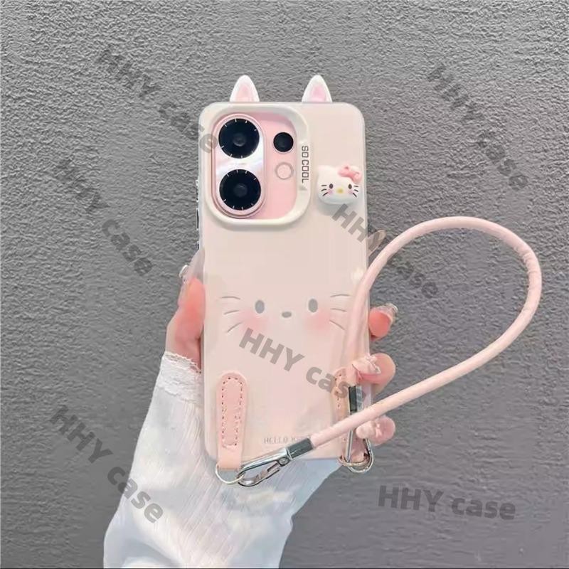 เคส Vivo X200 FE เคส กรณีลูกแมวสีชมพูFrosted Hardกันกระแทกฟิล์มป้องกันIMDหรูหราElectroplatingปุ่มInsสไตล์โทรศัพท์มือถือป้องกันกรณีHHYกรณี