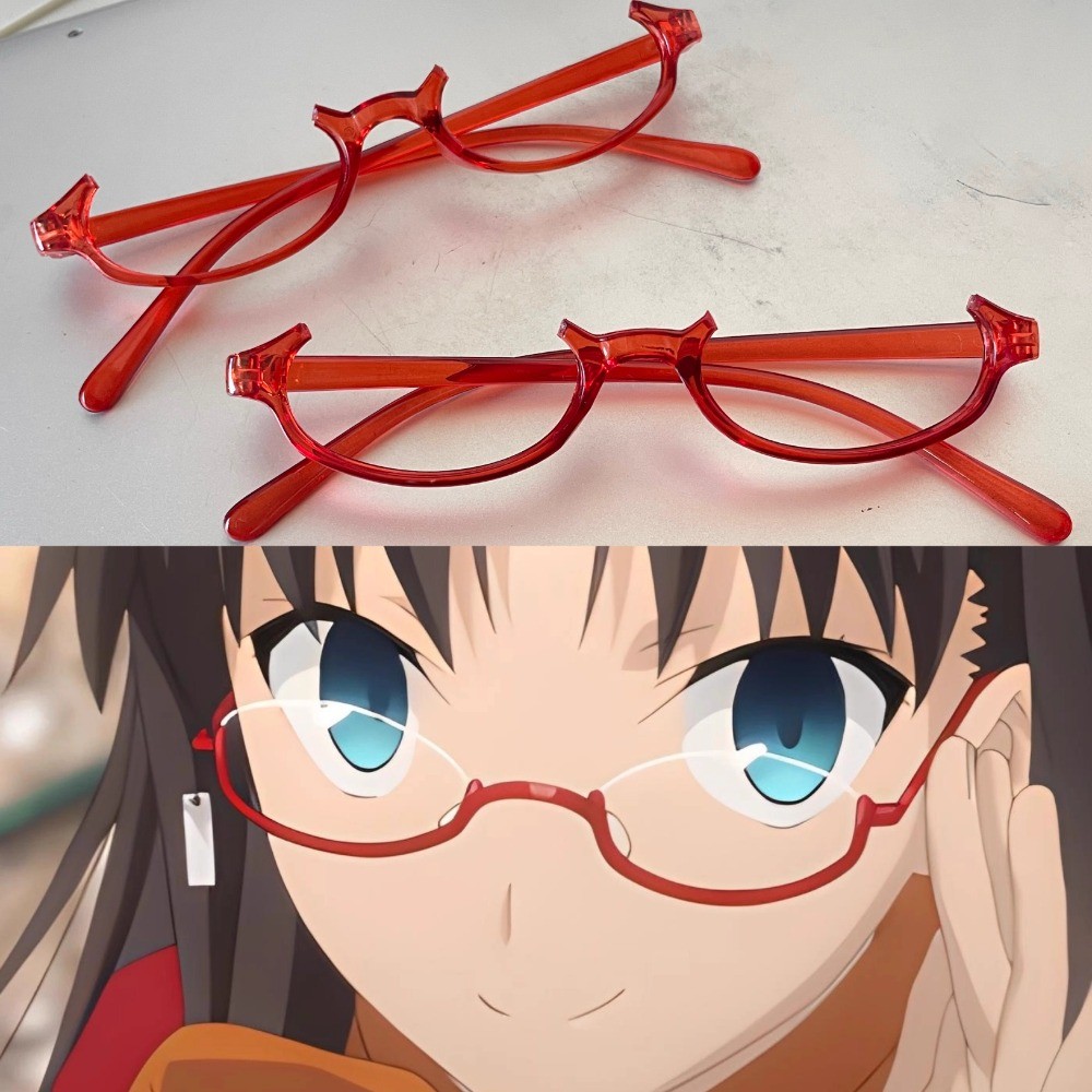 แว่นตาครึ่งกรอบแบบ Tokyo Ghoul Kamishiro Rize และ Puella Magi Madoka สำหรับคอสเพลย์ฮาโลวีนหรือแต่งตั
