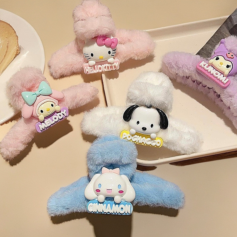 SANRIO คลิปตุ๊กตาน่ารักในฤดูใบไม้ร่วงและฤดูหนาวกิ๊บ ซานริโอ ไม่เจ็บผมขนาด