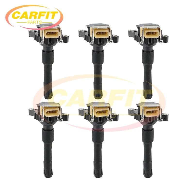 6ชิ้น 12131748018 UF-300 12131703228 คอยล์จุดระเบิดสําหรับ BMW E38 E39 E31 E36 E46 X5 Z3 Z8 540i Lan