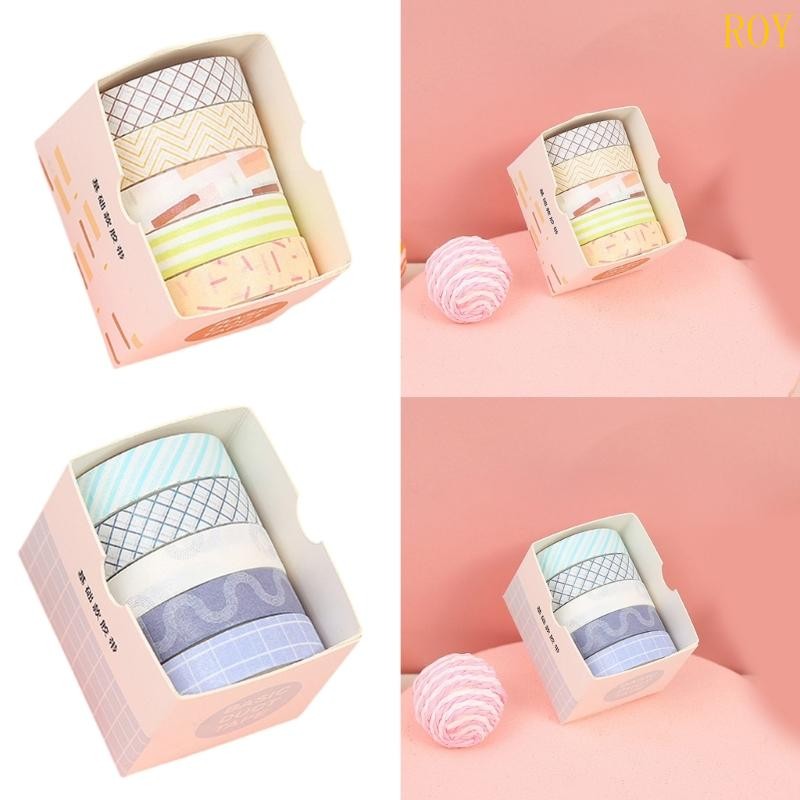 ROY เทปตกแต่ง Scrapbooking เทปตกแต่งหัตถกรรมสําหรับ Journal Wrapping