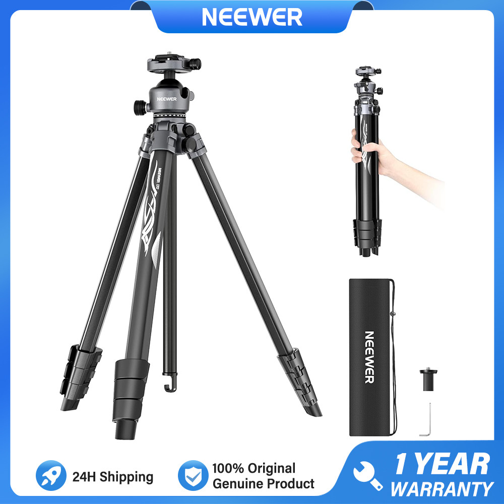 NEEWER LITETRIP LT07 61" ขาตั้งกล้องสําหรับเดินทางสําหรับกล้องที่มีรายละเอียดต่ําหัวบอล