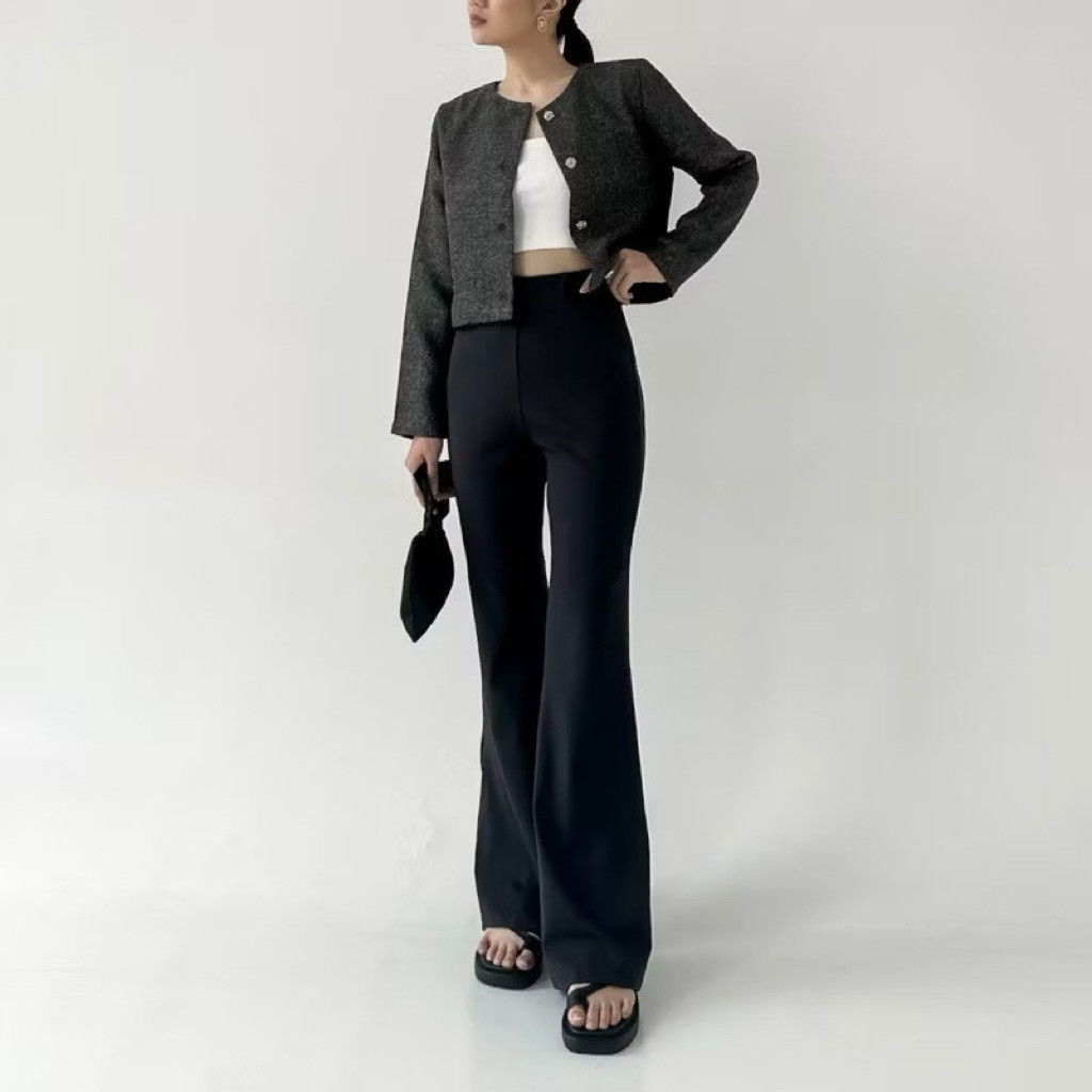 DOLLAR - ZFS CELANA SOSANA CUTBRAY SPORTS LEGGINGS HIGHWRIST KULOT EMI / กางเกง FLARE / ผู้หญิง SCUB