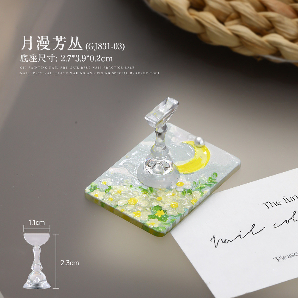 ญี่ปุ่นภาพวาดสีน้ํามันสไตล์เล็บฐานแบบบูรณาการผู้ถือเล็บสําหรับผู้เริ่มต้นไม่มีฝึกแม่เหล็กตาแมวสวมเครื่องมือแสดงเล็บ - รูปที่ 2