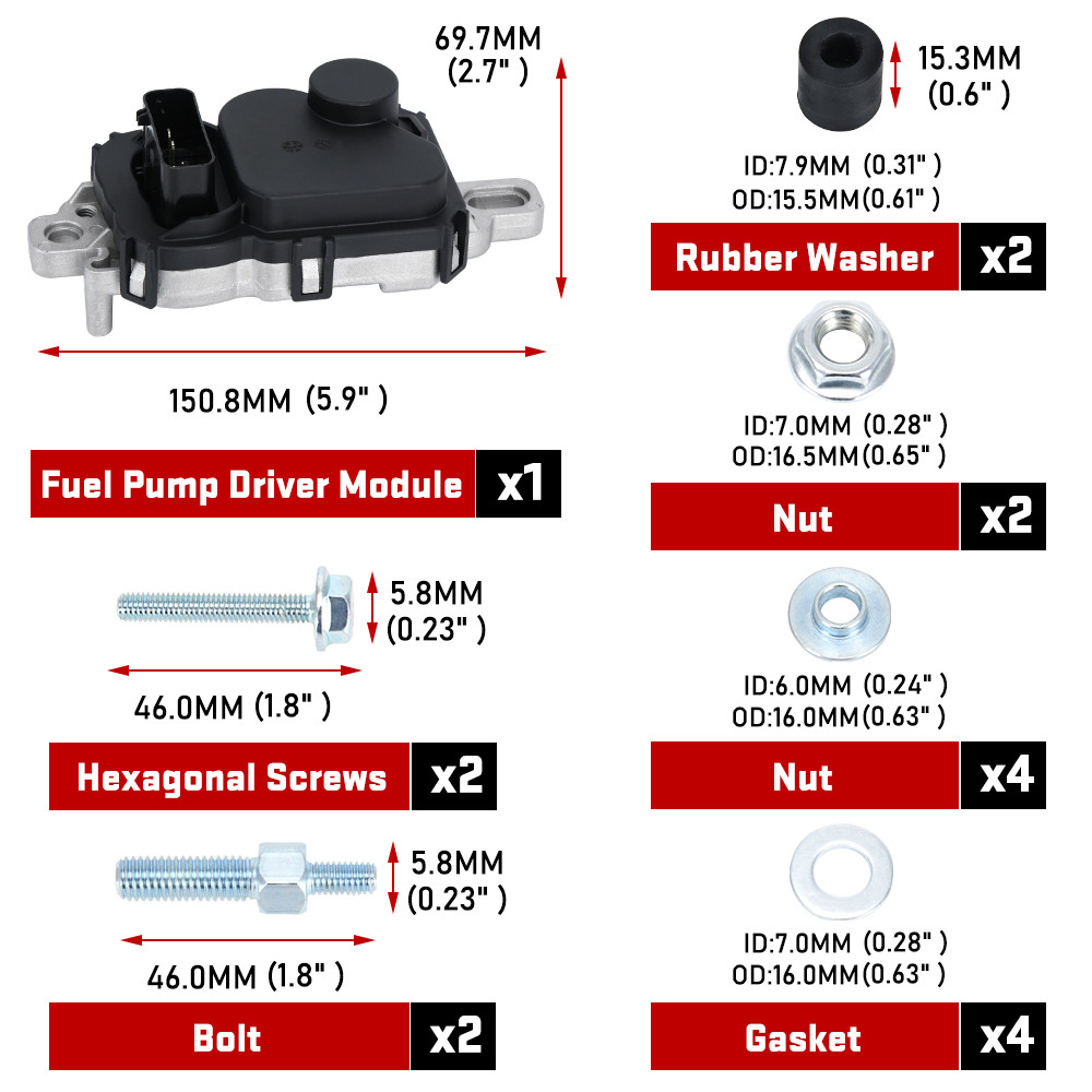 GFuel Pump Driver Module 590-001 For Ford E150 F150-F550 For Lincoln For Mazda For Mercury 6H1470 FD