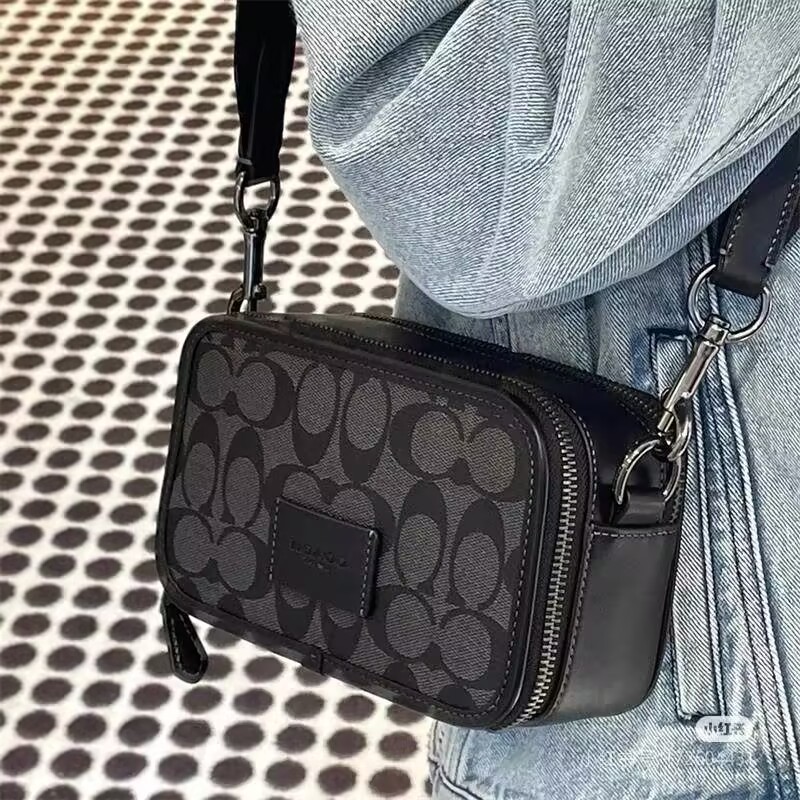 ที่มีคุณภาพสูงผู้ชายแฟชั่นข้ามร่างกายอานกระเป๋า/ไหล่ตารางกระเป๋า - รูปที่ 2