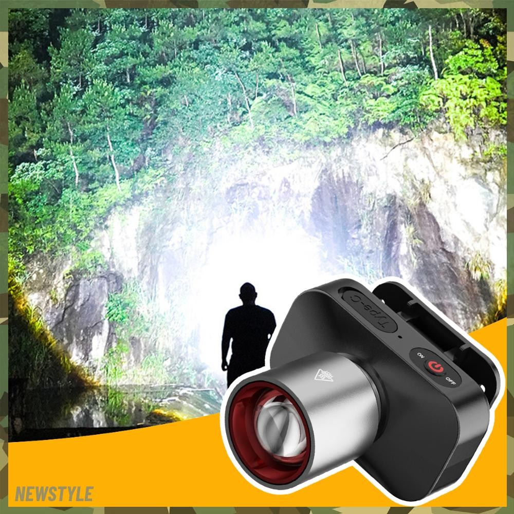 จัดส่งจากกรุงเทพ🚚 ไฟฉาย LED กันน้ำ Type-C ชาร์จ พร้อมซูม เหมาะสำหรับแคมปิงและการทำงาน