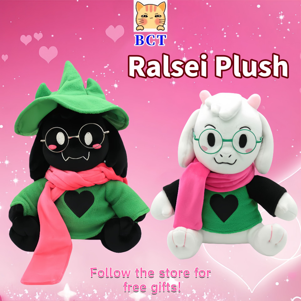 BCT ของเล่นเดลต้ารันเต้ น่ารัก Ralsei Plush ใหม่ Deltarune เกมตัวอักษรม้า Ralsei Plushie ตุ๊กตาสนุกสวมใส่เสื้อผ้าแกะตุ๊กตาของเล่น Creative Plushy เด็กของขวัญวันเกิดของเล่น COD