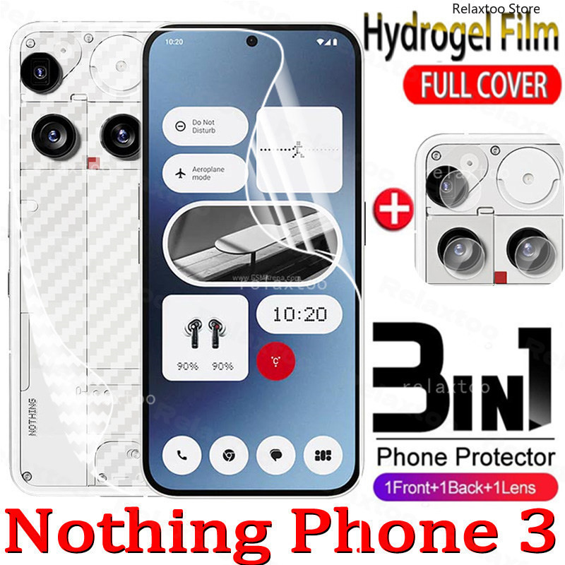 3IN1 ด้านหน้ากลับฟิล์ม Hydrogel สําหรับ Nothing โทรศัพท์ (3) 3A Pro 3APro Phone3A Pro Phone3APro 5G 