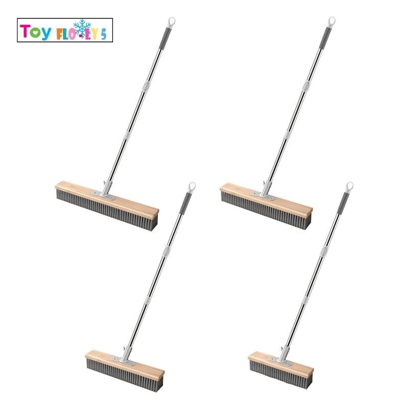 [Flurishroly5] แปรงขัดลวดสแตนเลสพร้อมที่จับยาวที่มีประสิทธิภาพ Heavy Duty Outdoor Broom Deck Floor B