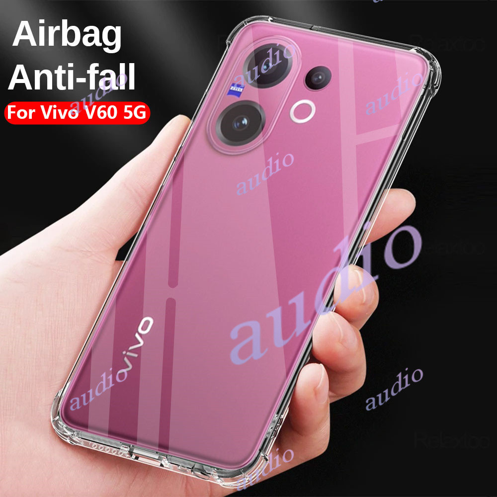 Vivo V60 5G กันกระแทกสี่มุม Anti-Falling Soft TPU สําหรับ vivo V60 Pro VivoV60 Pro 5G ซิลิโคนนุ่มโปร