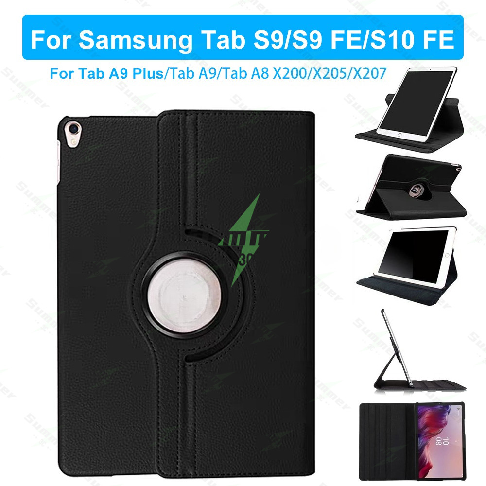 เคสหมุนได้ 360 องศา พร้อมระบบเปิด/ปิดเครื่องอัตโนมัติ สำหรับ Samsung Tab S9/S9 FE/S10 FE/ Tab A9/Tab A9 Plus/Tab A8 Case