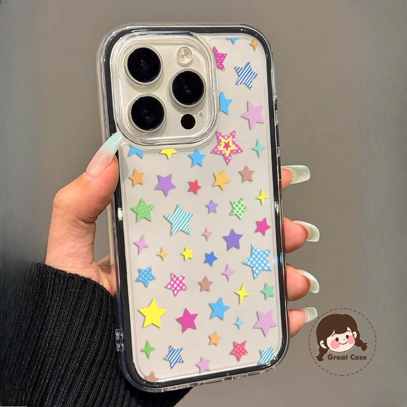 Dopamine Starเคสโทรศัพท์สําหรับRealme V25 V23 V23i V13 V5 X7 Max 5G 4Gสีทึบขอบปกหลังที่มีสีสันใสกันก