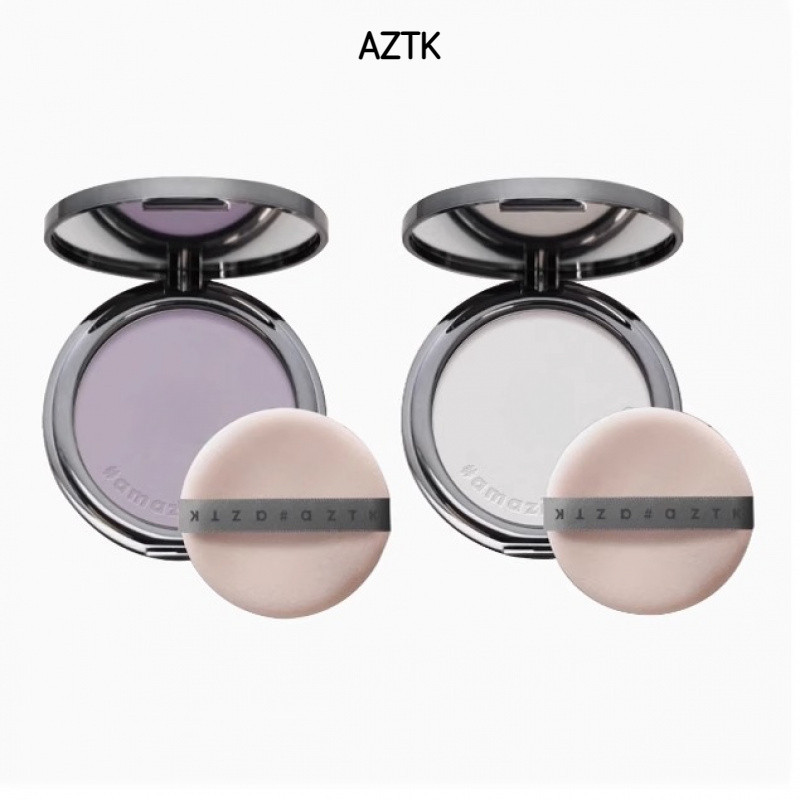 Azke Siyanine แป้งเค้กสดชื่นควบคุมความมันแต่งหน้าธรรมชาติโดยไม่ต้องถอดแต่งหน้า Matte Loose Powder Face Matte Makeup Cake Powder