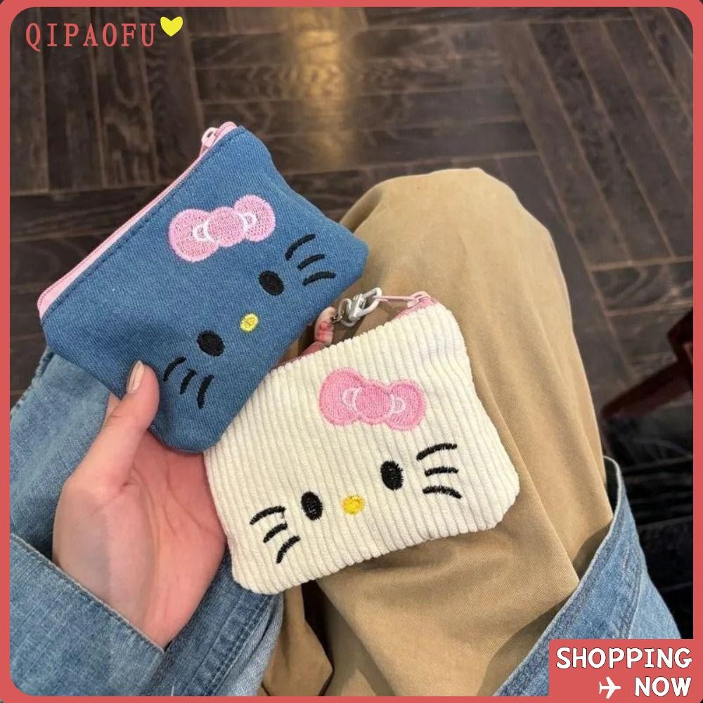 ชีปาโอฟู กระเป๋าเก็บของน่ารักคิตตี้ พกพาสะดวกสำหรับเหรียญ ลิปสติก และบัตร