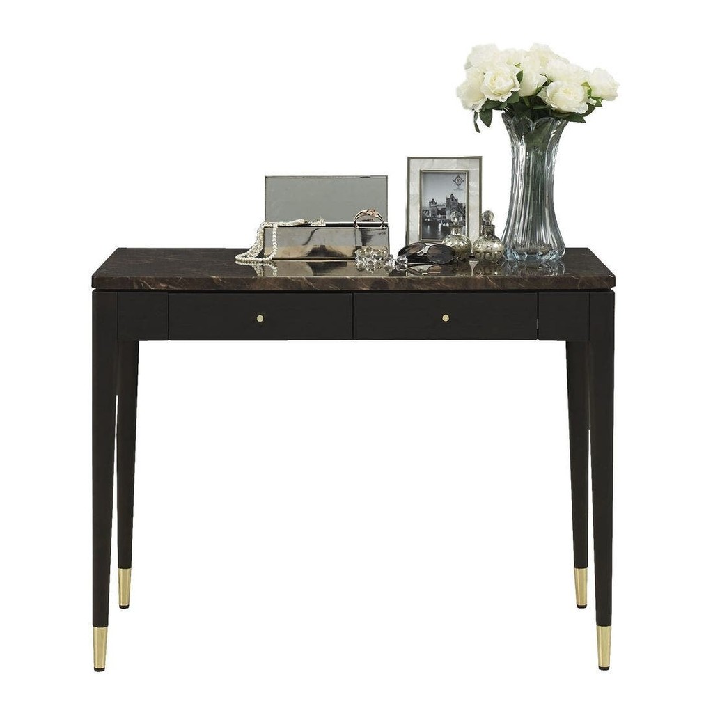 SB Design Square โต๊ะเครื่องแป้งแบบนั่ง ขนาด 100 ซม. รุ่น Michala สีไม้เข้ม (100x50x75 ซม.)  แบรนด์ 