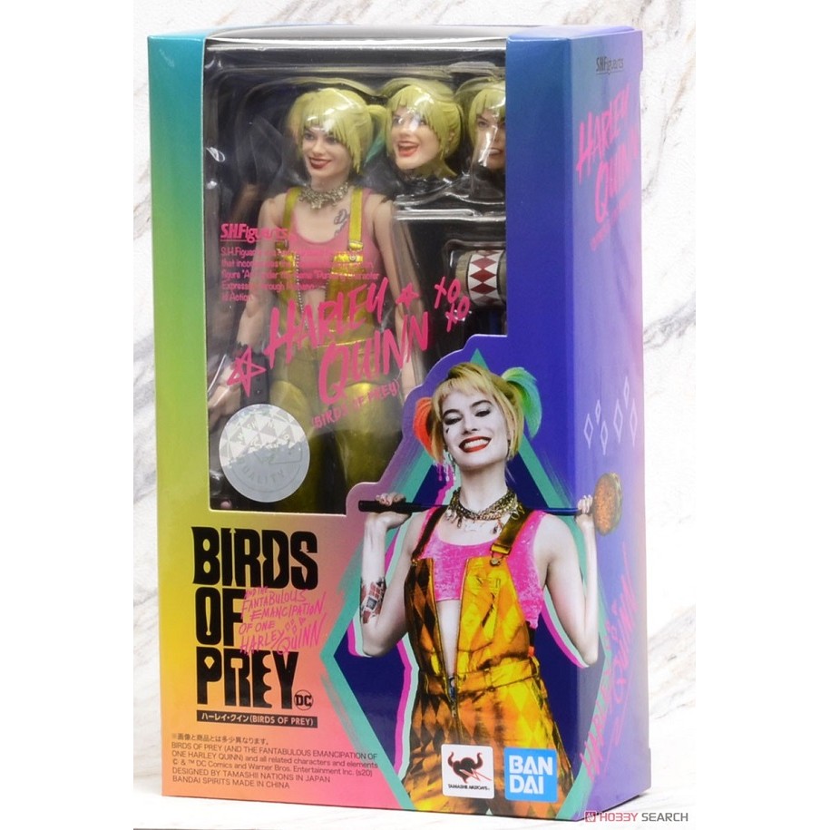รับประกันของแท้-เวอร์ชั่นญี่ปุ่น Bandai SHF Raptor Squad Harley Quinn Harley Quinn Golden Jumpsuit ร