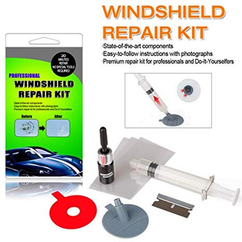 ชุดซ่อมกระจกรถยนต์ ชุดน้ำยาซ่อมกระจกรถยนต์ Car Glass Windscreen Windshield For Chip Flaw Bullseye DIY Repair Kit Tools