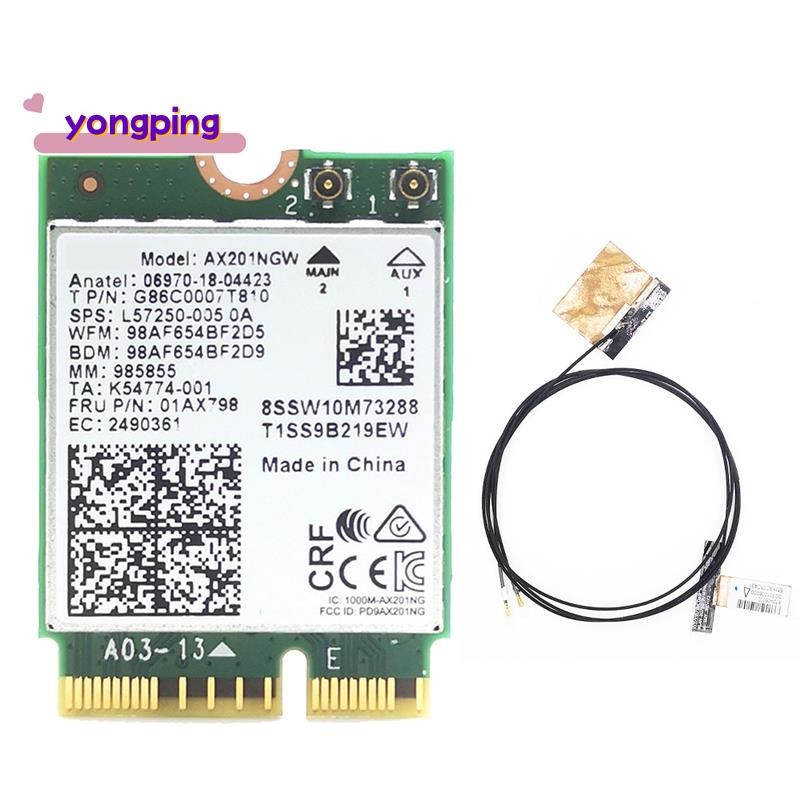 พร้อม 2XAntenna M.2 CNVio2 2.4 Ghz/5Ghz WiFi การ์ดเสาอากาศอุปกรณ์เสริม