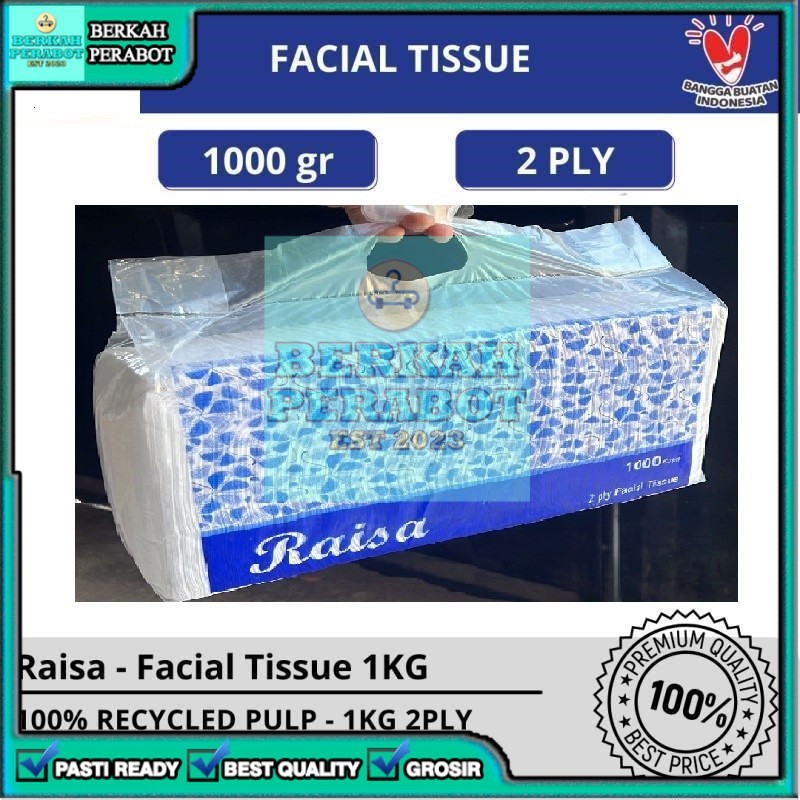 [BPB] RAISA FACIAL TISSUE 2PLY BEAUTY 1000GRAM 1000 GRAM 1KG 1 KG