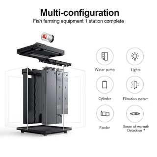 Xiaomi Mijia Smart Desktop Fish Tank ตู้ปลาอัจฉริยะ 10L ตู้ปลาตั้งโต๊ะอัจฉริยะ กรองถังปลาอัตโนมัติ เชื่อมต่อและควบคุมผ่านแอพ MI HOMEได้
