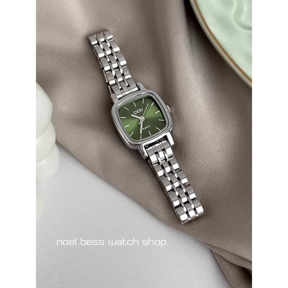 Xihuan สุภาพสตรีนาฬิกาแฟชั่น Niche Light Luxury สายเหล็กสแควร์ขนาดเล็กนักเรียนหญิง Junior High-End F