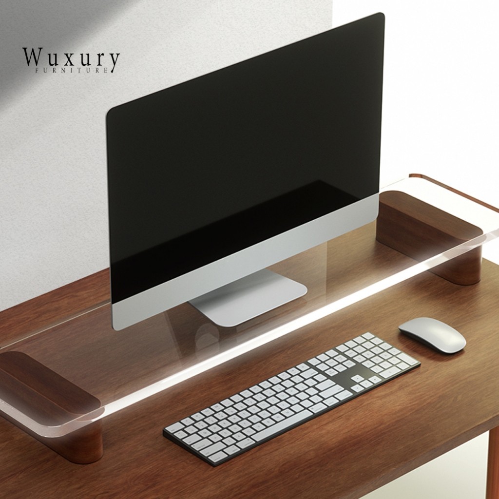 ชั้นวางจอคอมmonitor stand ที่วางจอคอม แท่นวางจอคอมพิวเตอร์  จัดโต๊ะคอมminimal 💗