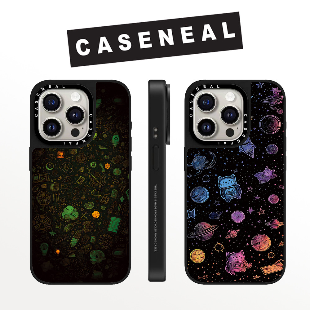 Drop proof CASENEALเคสโทรศัพท์สําหรับiPhone 17ProMax 17pro 17 air 16promax 16 15promax 15 14promax 13 13promax hard Case Space Cat 12 12PromaxกรณีiPhone 11กรณีคุณภาพสูง