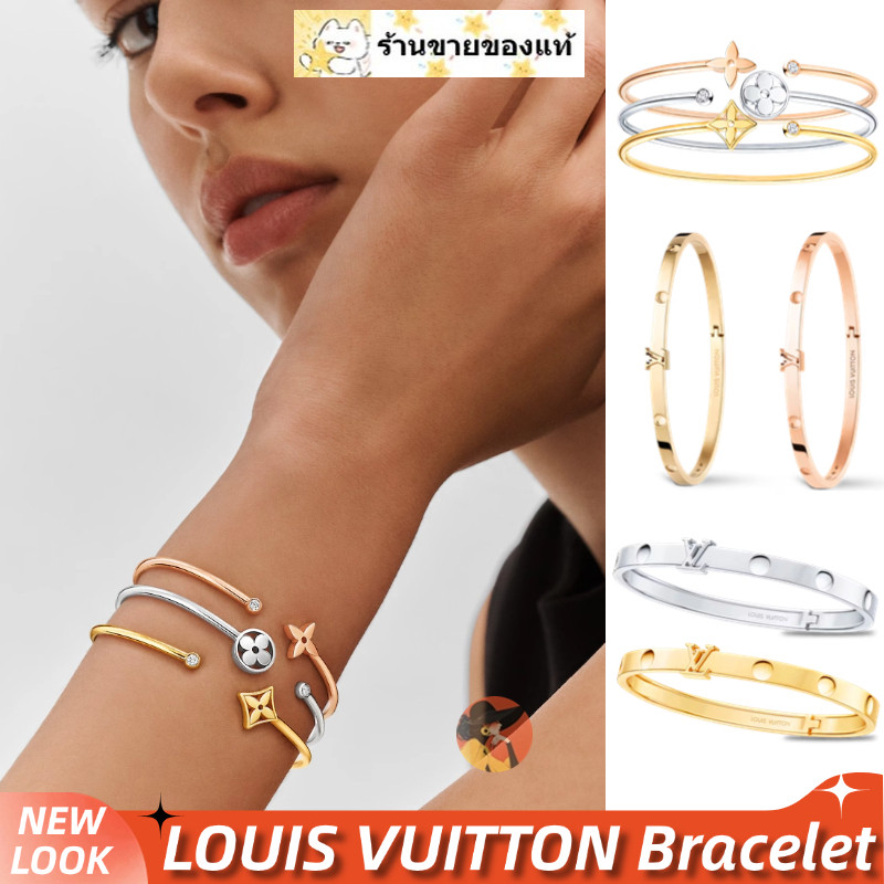 Louis Vuitton หลุยส์ วิตตอง กำไลข้อมือ IDYLLE BLOSSOM TWIST, เยลโลว์โกลด์ LV Women's Bracelet