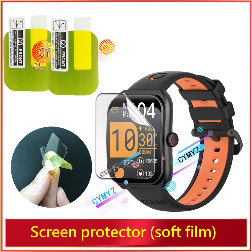 COLMI P86 ฟิล์มสมาร์ทวอทช์ฟิล์มป้องกันฝาครอบซ่อมได้ HD Soft TPU Hydrogel Film สําหรับ COLMI P86 ป้อง
