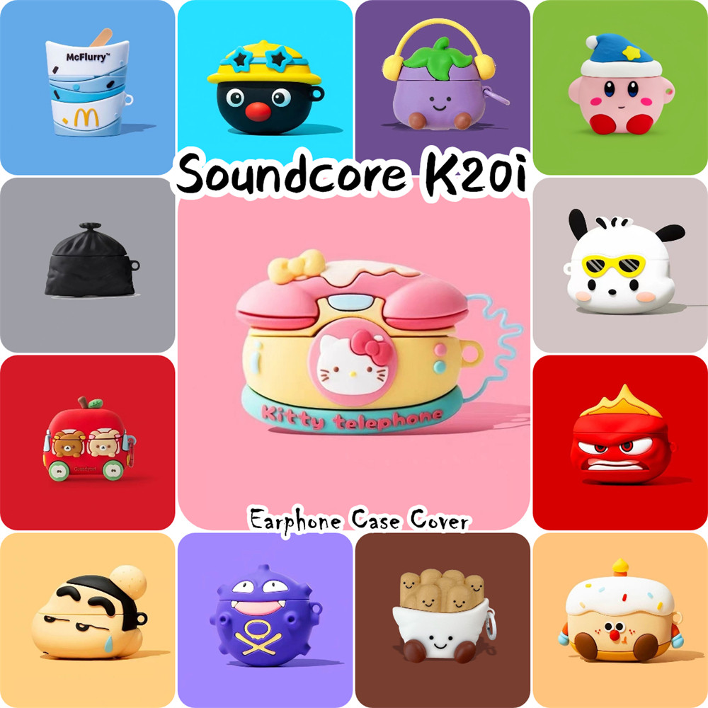 【Case Home】นําไปใช้กับ Soundcore K20i เคส Case เคสหูฟัง การ์ตูนง่าย ซิลิโคนนุ่ม เคส เคสหูฟัง NO.2