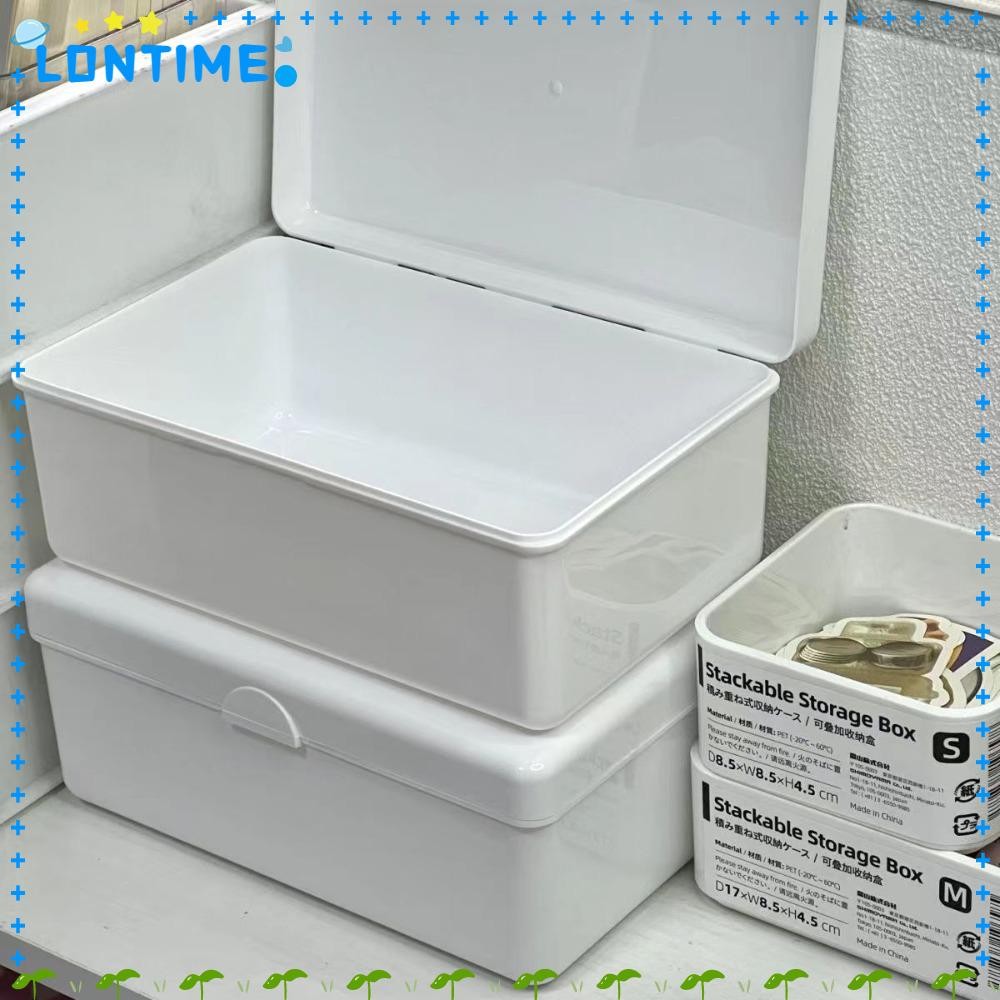 LONTIME กล่องเก็บของ, พลาสติกกันฝุ่นผู้ถือรูปภาพ, Flip Cover Organizer กล่องเครื่องประดับลิปสติก
