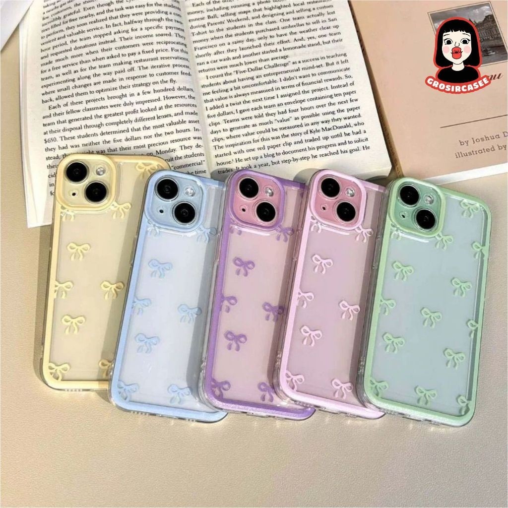 COLORFUL RIBBON MACAROON BOW KNOT COQUETTE ANGEL EYE PRINTING กรณี vivo V40 5g Pro y81 y53 v15 z1 t1