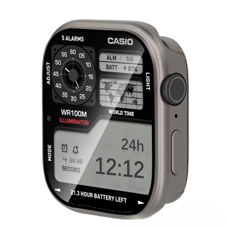 เคสนาฬิกาโลหะแบบบูรณาการเชลล์เข้ากันได้กับ iWatch S10/s10 Ultra3/2 42 46 49 มม.เคสสากล