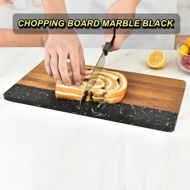 [HCM] - Premium CHOPPING BOARD MARBLE BLACK เขียงไม้ - บ้านและสวน