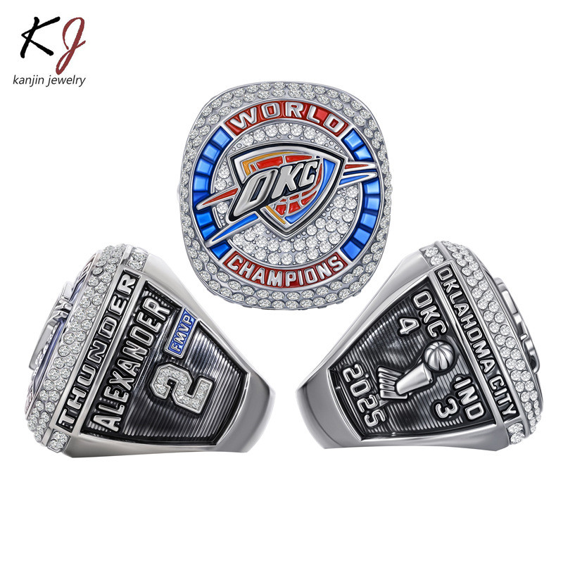 แหวนแชมป์ NBA 2025 Oklahoma City Thunder ดีไซน์สวยงาม