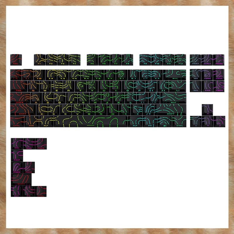 [KYG] PBT ชุดปุ่มกดโปร่งแสง PBT โปร่งแสง 97 คีย์สําหรับคีย์บอร์ดแบบกลไกสําหรับสวิตช์แม่เหล็ก F75 GMK