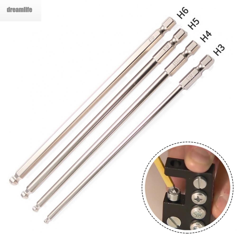 ประสิทธิภาพที่มีประสิทธิภาพ 4 ชิ้นเมตริก Hex Bit ชุด Magnetic Ball End Bit 150 มิลลิเมตร