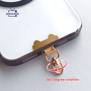 360°แพทช์เชือกคล้องโทรศัพท์มือถือเคส สายคล้องโทรศัพท์สแตนเลส หมุนได้ 360 องศา พร้อมคลิปโลหะสำหรับแขวน