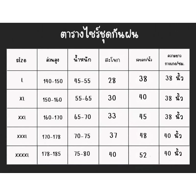 ชุดเสื้อคลุมและกางเกงกันฝน สำหรับผู้ชายและผู้หญิง thumbnail 3