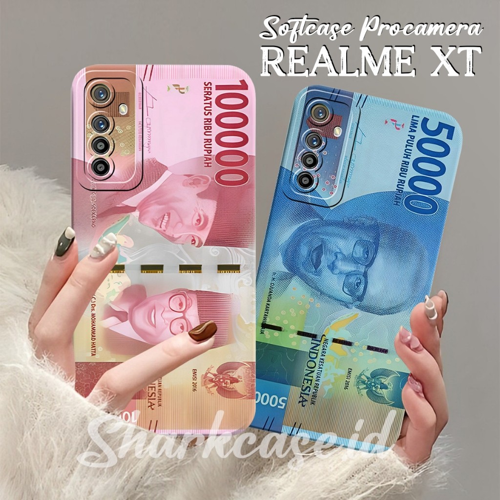 HP [SHARKCASE] Realme XT 5 PRO REALME 5 5i 5s C3 3 REALME 3 PRO C21 C21Y C25Y New Trend Money Motif 