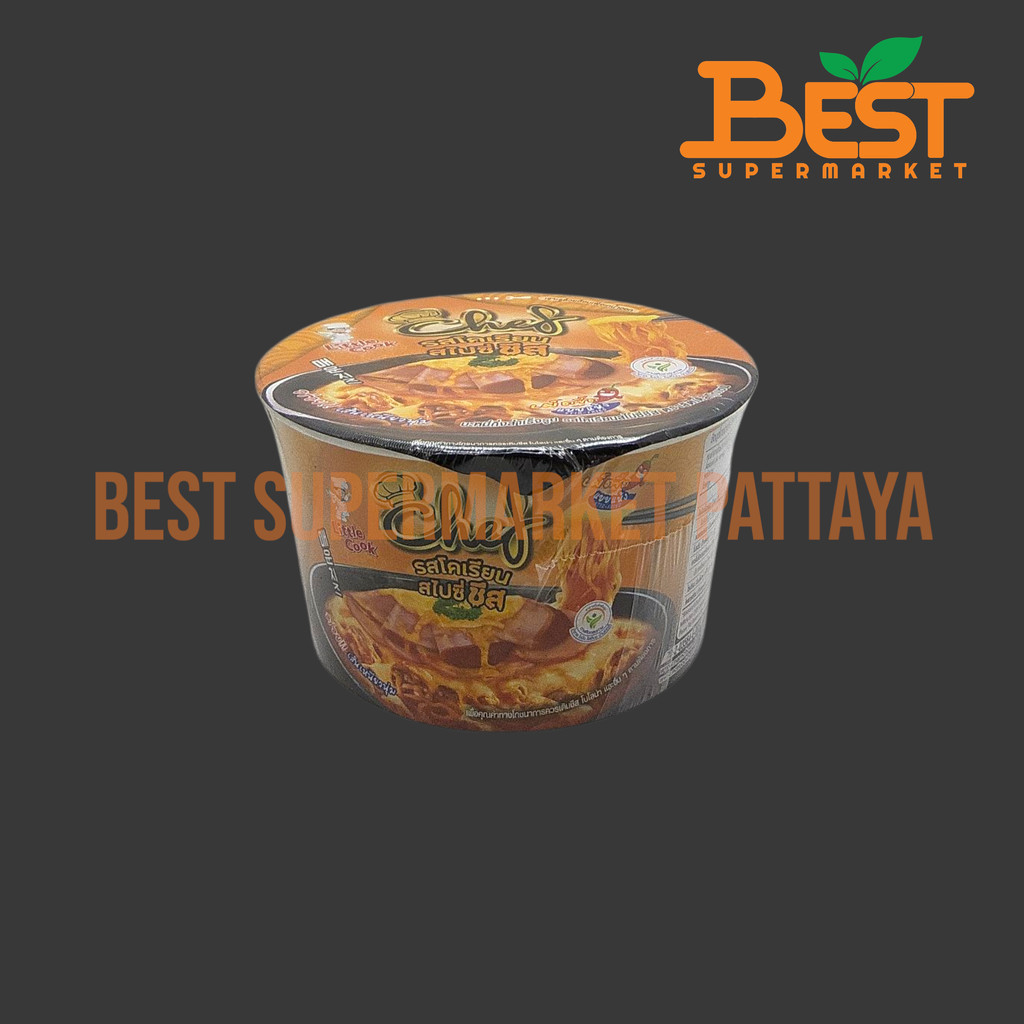 ลิตเติ้ลกุ๊กเชฟ บะหมี่กึ่งสำเร็จรูป รสโคเรียนสไปซี่ชีส 70 กรัม.Instant Noodle Korean Spicy Cheese Fl