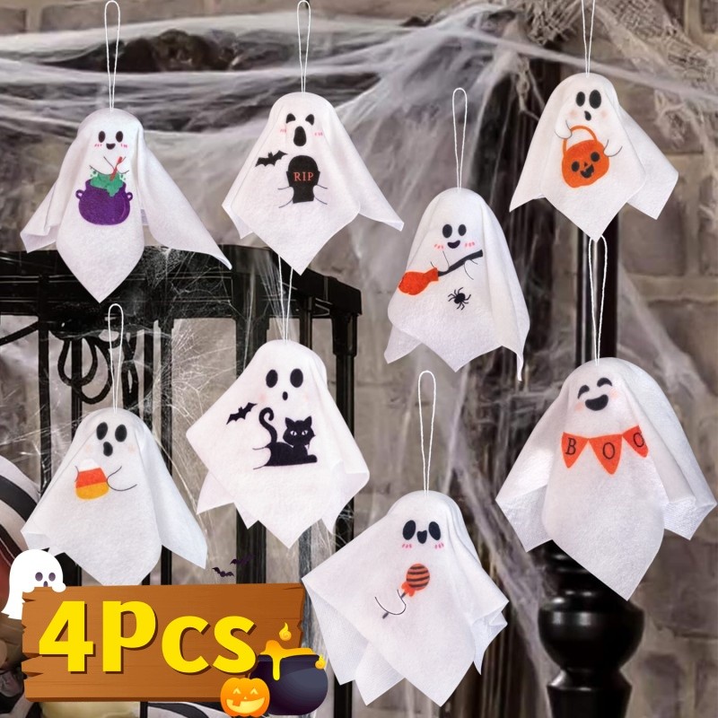 1/2/4 ชิ้นน่ารักการ์ตูน Ghost เครื่องประดับฮาโลวีน - Tiny Spectre แขวนตกแต่งสําหรับงานปาร์ตี้หน้าแรก