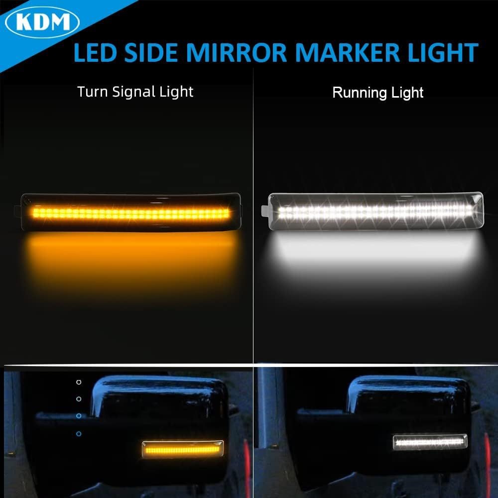 适用09-14福特F150猛禽转向信号灯5W后视镜反射灯的LED烟白色琥珀