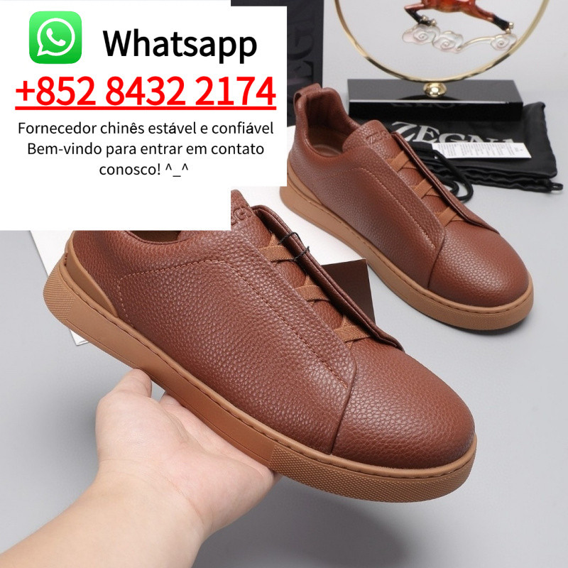 Zegna2025 รองเท้าผ้าใบแฟชั่นลําลองสําหรับผู้ชายสไตล์ใหม่รองเท้าเทนนิส