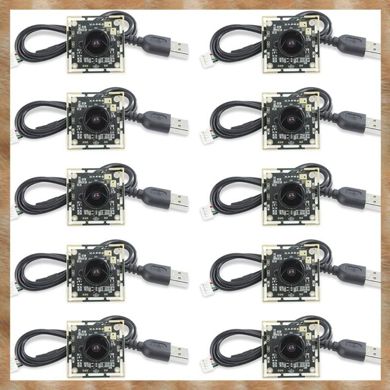 [KYG] 10X USB 1080P OV2710 โมดูลกล้องวิดีโอ 2MP เลนส์มุมกว้าง 130 องศาโฟกัสด้วยตนเองไมโครโฟนในตัว MJ