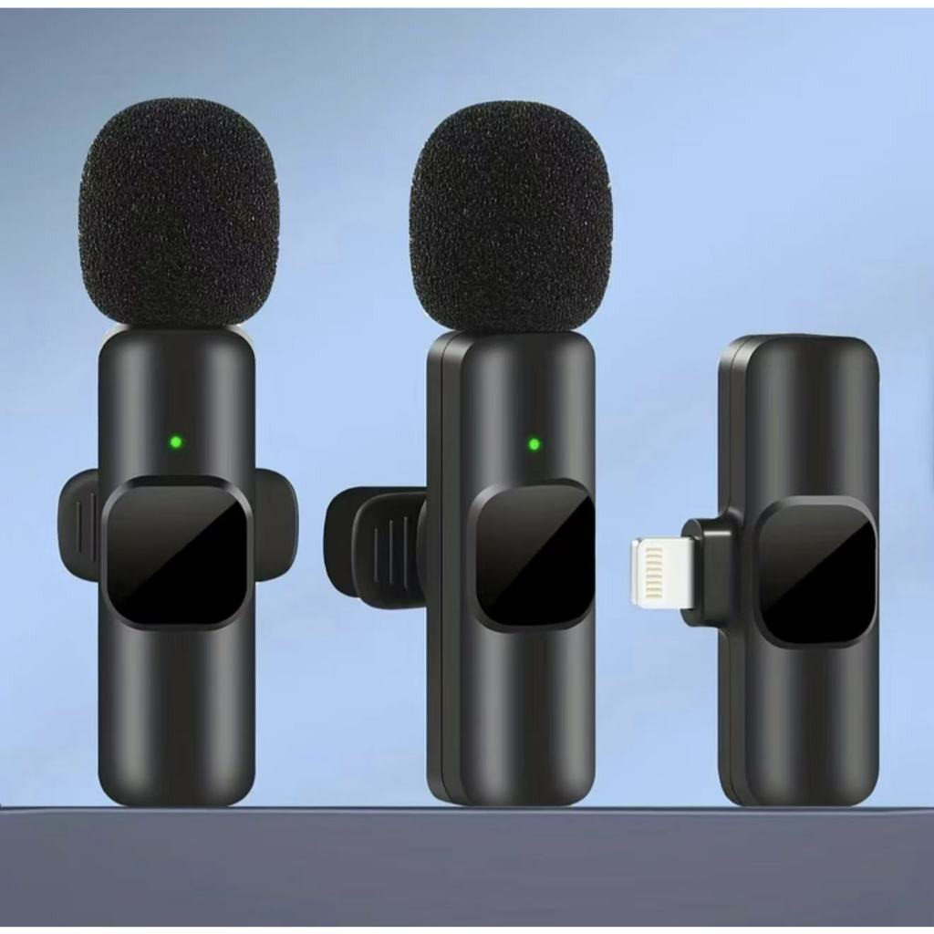 Geeso K9 ไมโครโฟนไร้สายแบบหนีบเสื้อสําหรับโทรศัพท์ Vlogging โทรศัพท์มือถือแบบพกพา Cancelling Mini Mi